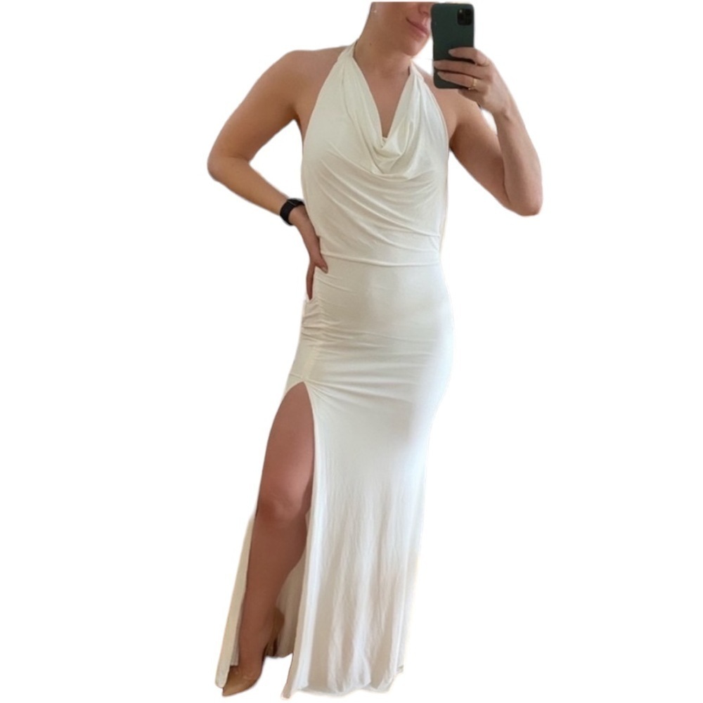 Jovani Sexy Evening Gown White